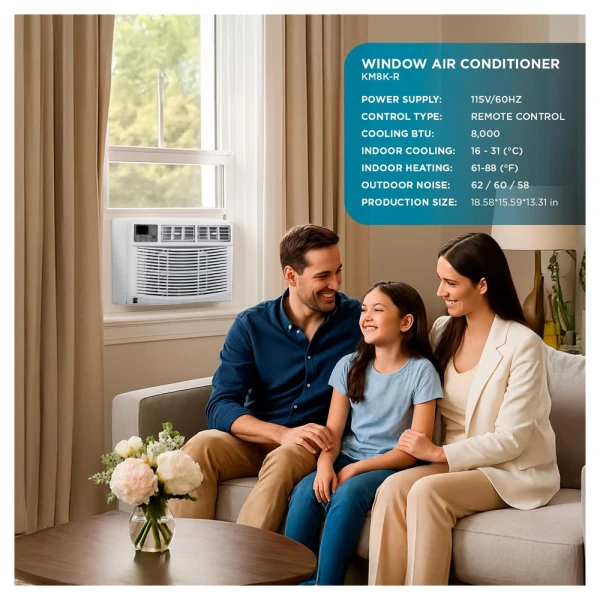 KENMORE 8000 BTU WINDOW AIRCONDITIONER 115V/60HZ WHITE | KM8K-R - Image 