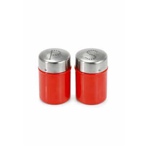 EMERALD SALT & PEPPER SHAKER SET RED | MH-1252-CL - Image 