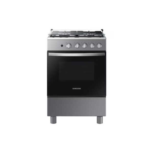 4-burner gas range silver