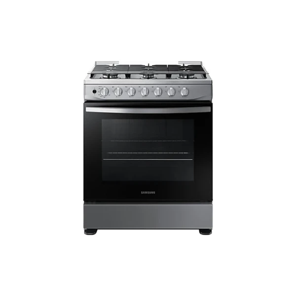 SAMSUNG 30" 6-BURNERs GAS RANGE, SILVER | NX52D3000MV/AX - Image 