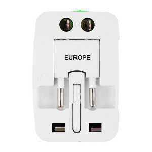 NIPPON AMERICA UNIVERSAL TRAVEL ADAPTER WI/ USB SOCKET | P-525DUSB - Image 