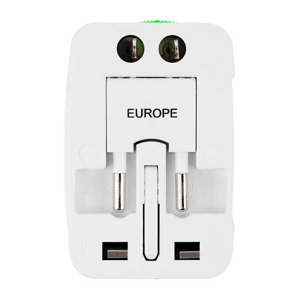 NIPPON AMERICA UNIVERSAL TRAVEL ADAPTER WI/ USB SOCKET | P-525DUSB - Image 