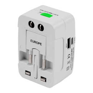 NIPPON AMERICA UNIVERSAL TRAVEL ADAPTER WI/ USB SOCKET | P-525DUSB - Image 