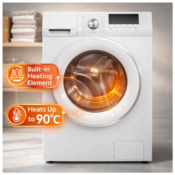 PREMIUM 11KG FRONT LOAD WASHER WITH HEATING ELEMENT WHITE | PWMF115XW - Image 