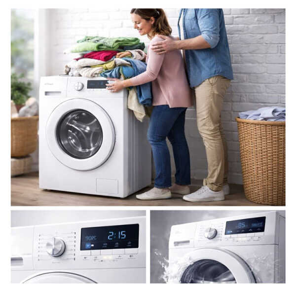 PREMIUM 11KG FRONT LOAD WASHER WITH HEATING ELEMENT WHITE | PWMF115XW - Image 