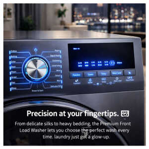 PREMIUM 11KG FRONT LOAD WASHER WITH HEATING ELEMENT GREY | PWMF116XS - Image 