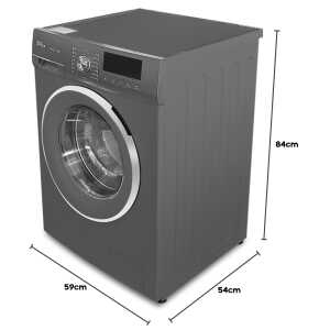 PREMIUM 11KG FRONT LOAD WASHER WITH HEATING ELEMENT GREY | PWMF116XS - Image 