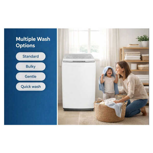 PREMIUM 11KG TOP LOAD WASHER WITH IMPELLER WHITE | PWMT1115XW - Image 