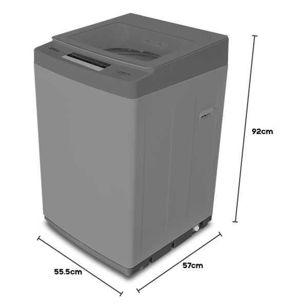 PREMIUM 11KG TOP LOAD WASHER WITH IMPELLER GREY | PWMT1116XS - Image 