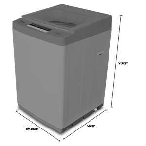 PREMIUM 14KG TOP LOAD WASHER WITH IMPELLER GREY | PWMT1416XS - Image 