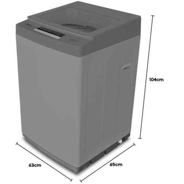 PREMIUM 18KG TOP LOAD WASHER WITH IMPELLER GREY | PWMT1816XS - Image 