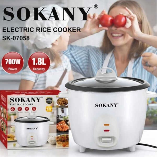 SOKANY 1.8L / 10 CUP UNCOOKED RICE COOKER | SK-07058 - Image 