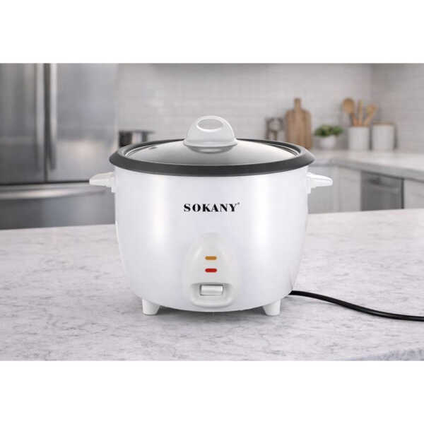 SOKANY 2.2L 11 CUP UNCOOKED RICE COOKER WHTE  | SK-07059 - Image 