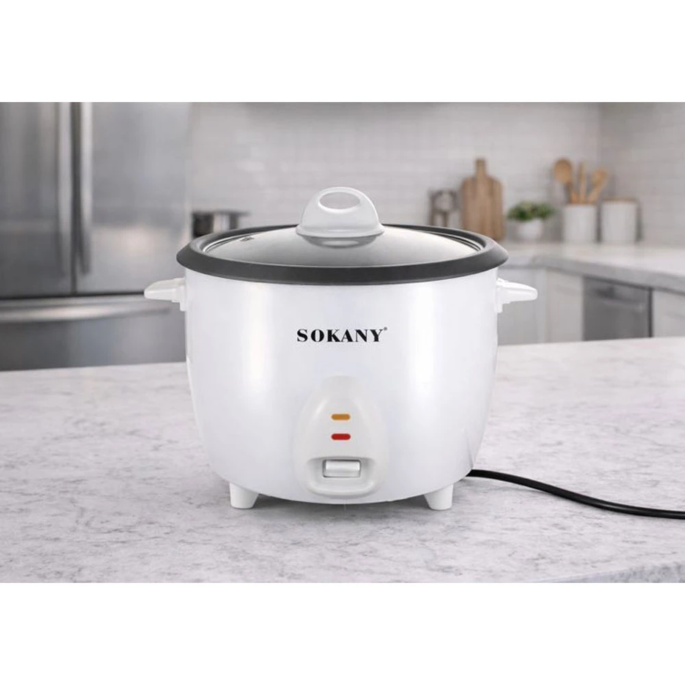 SOKANY 11 CUP UNCOOKED RICE COOKER 2.2L WHTE | SK-07059 - Image 