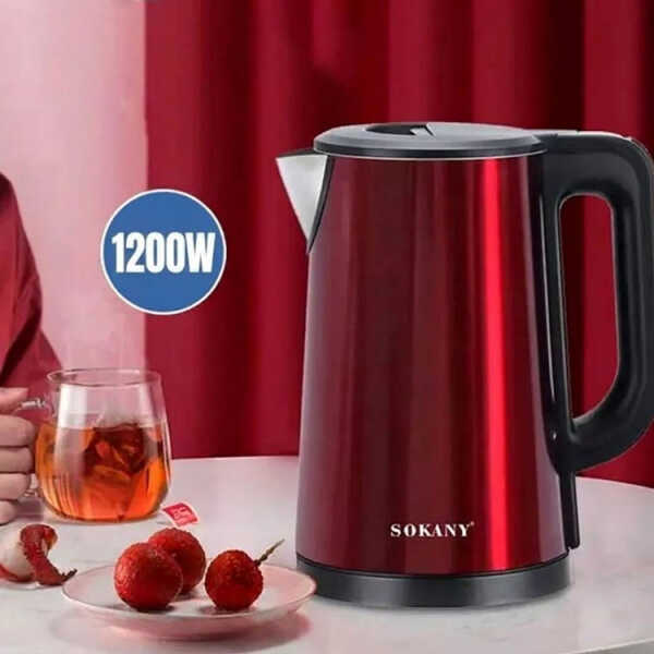SOKANY 2.5L CORDLESS ELECTRIC KETTLE 110V-50HZ-60HZ ASSORTED COLORS | SK-SH1088 - Image 