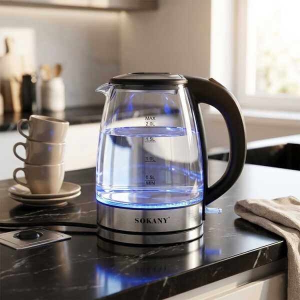 SOKANY 2L CORDLESS ELECTRIC KETTLE 110V-1800W | SK-SH1098 - Image 
