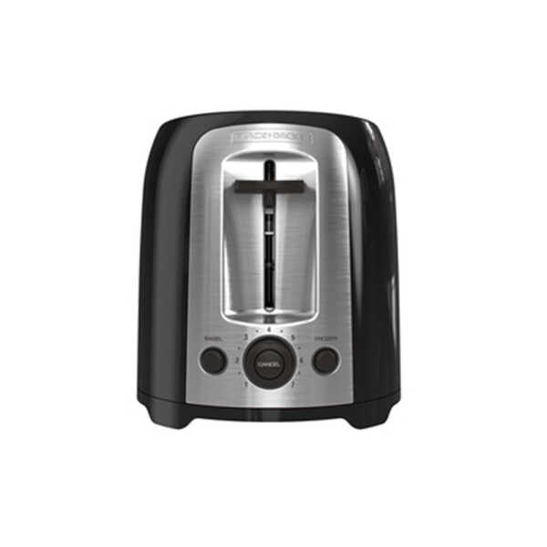 BLACK & DECKER 2-SLICE WIDE SLOTS TOASTER, BLACK | TR1278B - Image 