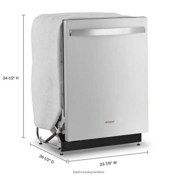 WHIRLPOOL 24" BUILT-IN DISHWASHER SS + SS CABIN | WDT730HAMZ - Image 