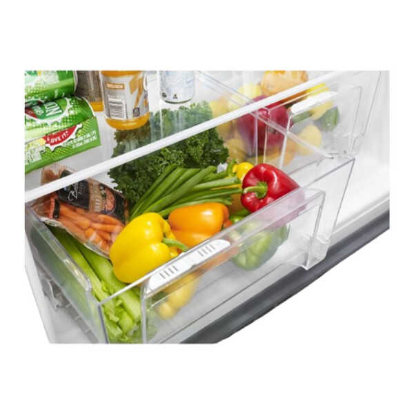 WHIRPOOL 22 CU.FT TOP FREEZER AUTOMATIC DEFROST MONOCHROMATIC STAINLESS STEEL REFRIGERATOR | WRT541SZDM - Image 