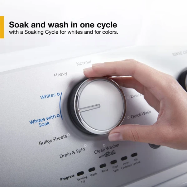 WHIRLPOOL 3.9 CU.FT TOP LOAD WASHER W/ IMPELLER WHITE 120V | WTW4950HW - Image 
