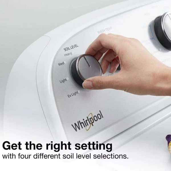 WHIRLPOOL 3.9 CU.FT TOP LOAD WASHER W/ IMPELLER WHITE 120V | WTW4950HW - Image 
