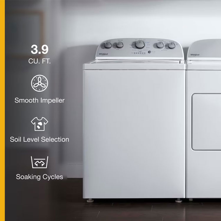 Whirlpool 3.9 cu. ft. top load washer features