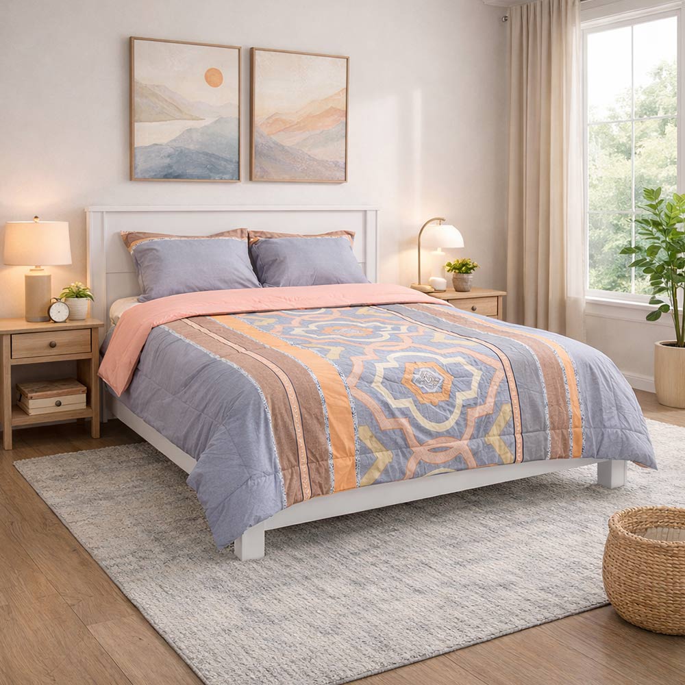 Full bedroom set with Christy’s printed comforter set