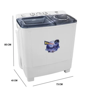 AXXEL 8KG SEMI-AUTOMATIC TWIN TUB WASHING MACHINE 110V WHITE | AWM800 - Image 