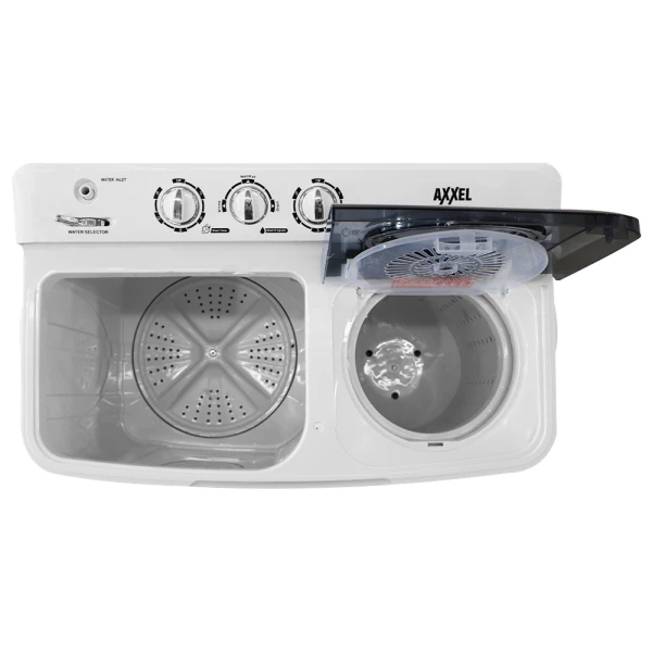 AXXEL 8KG SEMI-AUTOMATIC TWIN TUB WASHING MACHINE 110V WHITE | AWM800 - Image 