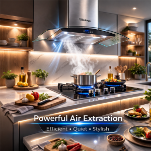 BERKLAYS 60 CM INOX RANGE HOOD STAINLESS STEEL | BHDECO6028.16 - Image 