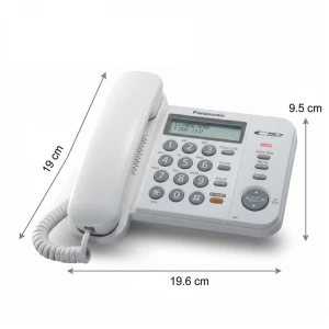 PANASONIC CORDED TELEPHONE W/SPEAKERPHONE WHITE | KX-TS580 - Image 
