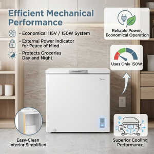 MIDEA 7 CUFT/198L CHEST FREEZER 115V WHITE | MD-RC07-F01 - Image 