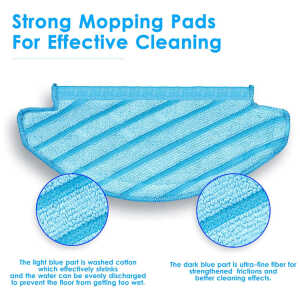 10PC RESUABLE & WASHABLE MOP PAD FOR N10 ECOVAC DEEBOT VACUUM CLEANER | N10-MPPD - Image 