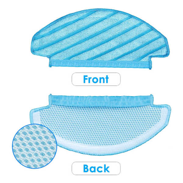 10PC RESUABLE & WASHABLE MOP PAD FOR N10 ECOVAC DEEBOT VACUUM CLEANER | N10-MPPD - Image 