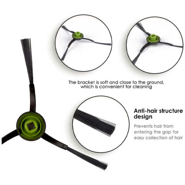 2PC REPLACEMENT SIDE BRUSHES FOR N10 ECOVACS DEEBOT VACUUM CLEANER | N10-SB - Image 