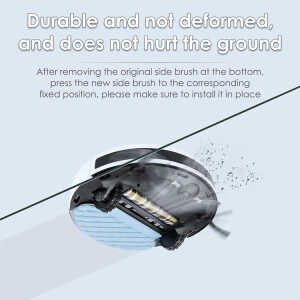 2PC REPLACEMENT SIDE BRUSHES FOR N10 ECOVACS DEEBOT VACUUM CLEANER | N10-SB - Image 