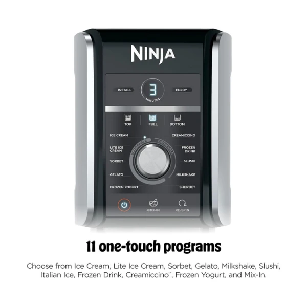 NINJA CREAMI DELUXE ICE CREAM MAKER, TWO 24-OZ FAMILY-SIZE TUBS, WITH 11-IN-1 PROGRAMS | NC501 - Image 