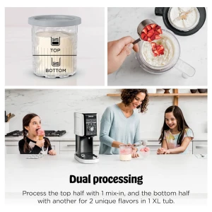 NINJA CREAMI DELUXE ICE CREAM MAKER, TWO 24-OZ FAMILY-SIZE TUBS, WITH 11-IN-1 PROGRAMS | NC501 - Image 