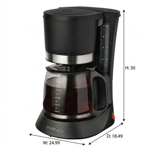 PREMIUM 8-10 CUPS COFFEE MAKER BLACK 120V-700W | PCM599B - Image 