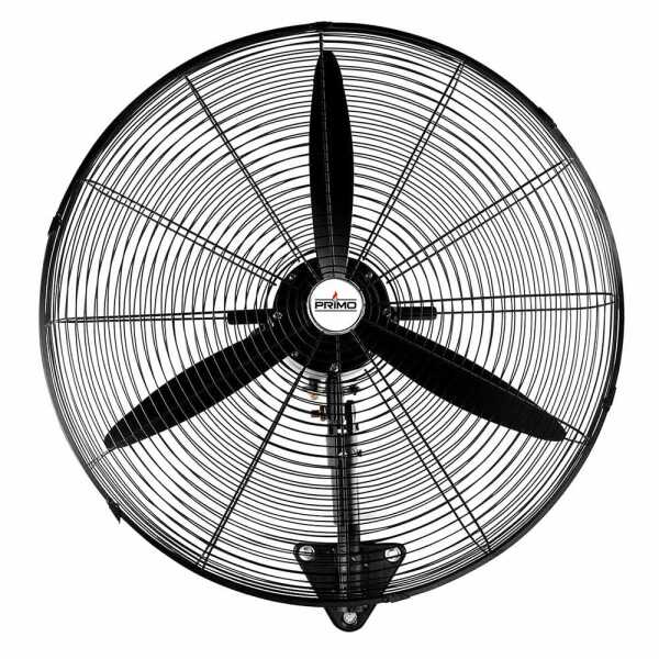 PRIMO 30" INDUSTRIAL 2-IN-1 WALL PEDESTAL FAN, BLACK | PR-3001S/W - Image 