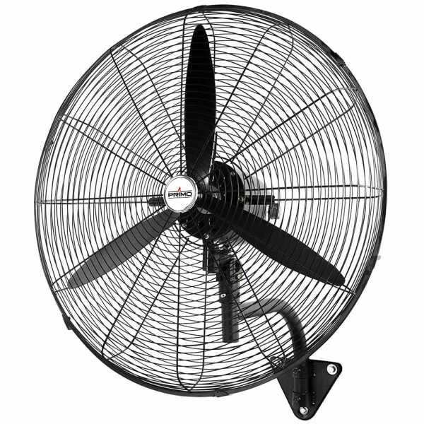 PRIMO 30" INDUSTRIAL 2-IN-1 WALL PEDESTAL FAN, BLACK | PR-3001S/W - Image 