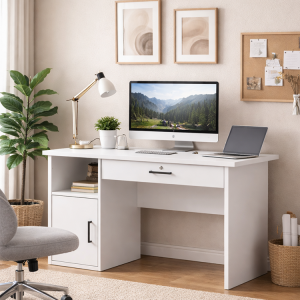 KARAMAN OFFICE DESK WHITE | TR-WT20501WH - Image 