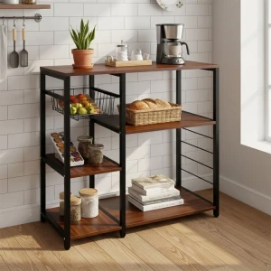 PRIMO STORAGE CABINET W/ OPEN SHELVING W100XD32XH94CM | WBL44 - Image 