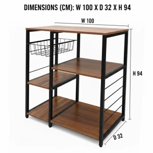 PRIMO STORAGE CABINET W/ OPEN SHELVING W100XD32XH94CM | WBL44 - Image 