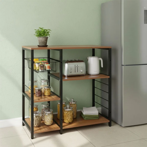 PRIMO STORAGE CABINET W/ OPEN SHELVING W100XD32XH94CM | WBL44 - Image 