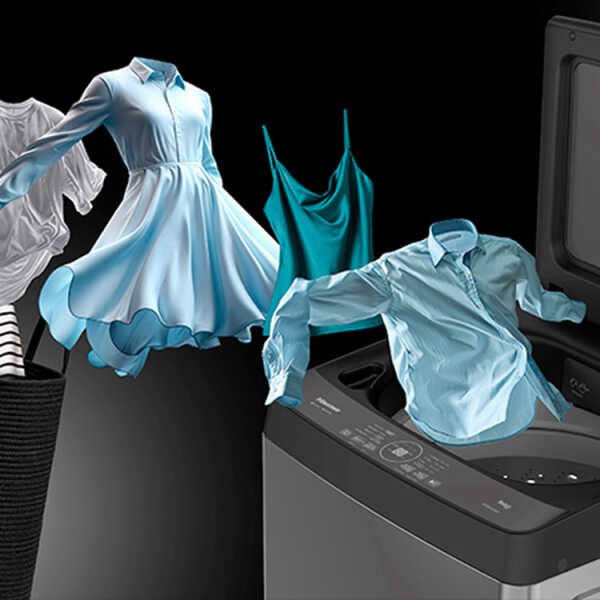 HISENSE 16KG TOP LOAD AUTOMATIC WASHER W/ IMPELLER 115V-127V GREY | WT5K1623DT - Image 