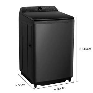 HISENSE 23KG TOP LOAD AUTOMATIC WASHER WITH IMEPELLER 115V BLACK | WT5T2325DB - Image 