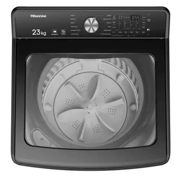 HISENSE 23KG TOP LOAD AUTOMATIC WASHER WITH IMEPELLER 115V BLACK | WT5T2325DB - Image 