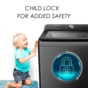 HISENSE 23KG TOP LOAD AUTOMATIC WASHER WITH IMEPELLER 115V BLACK | WT5T2325DB - Image 