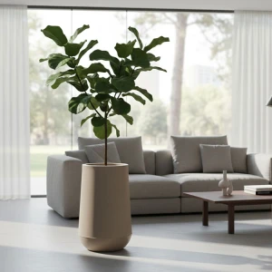 YOU PLANTERS ALLURE LARGE PLANT POT | YP-ALLURE-L/BEIGE - Image 